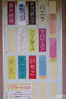 瀬戸農業公園ソフトクリーム一覧表