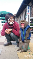 お猿さんと記念撮影