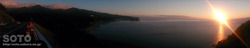 プユニ岬の夕陽（パノラマ）
