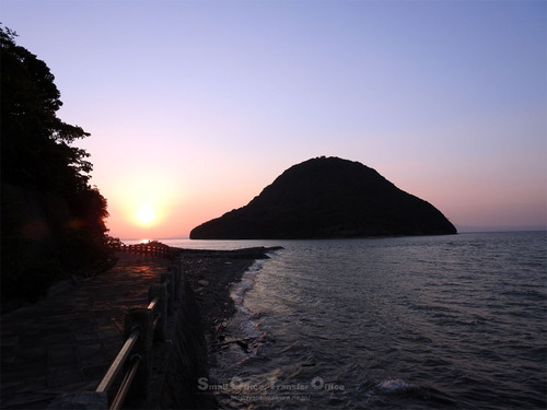 高杢島と夕陽