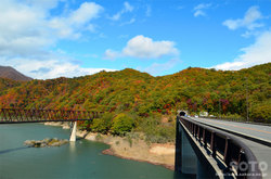 湯西川(鉄橋と赤夕大橋)