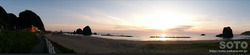 三本杉岩の夕陽(3)