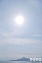利尻富士と太陽