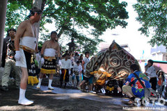羽幌神社例大祭(鳥居前・獅子)