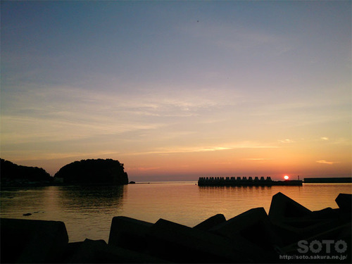 ウトロの夕陽