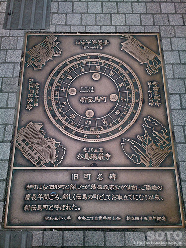 仙台アーケード街(旧町名碑)
