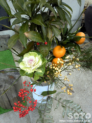 山小屋の門松